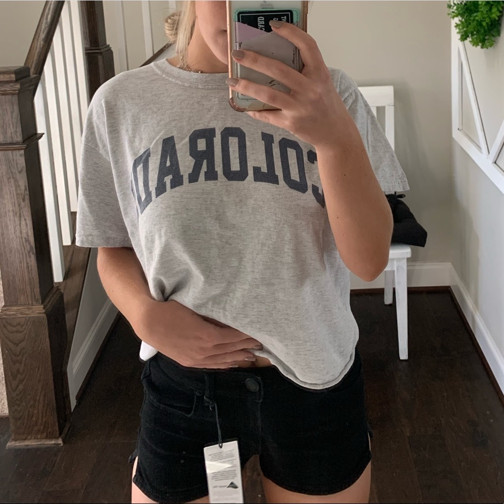 Black jean shorts NWT